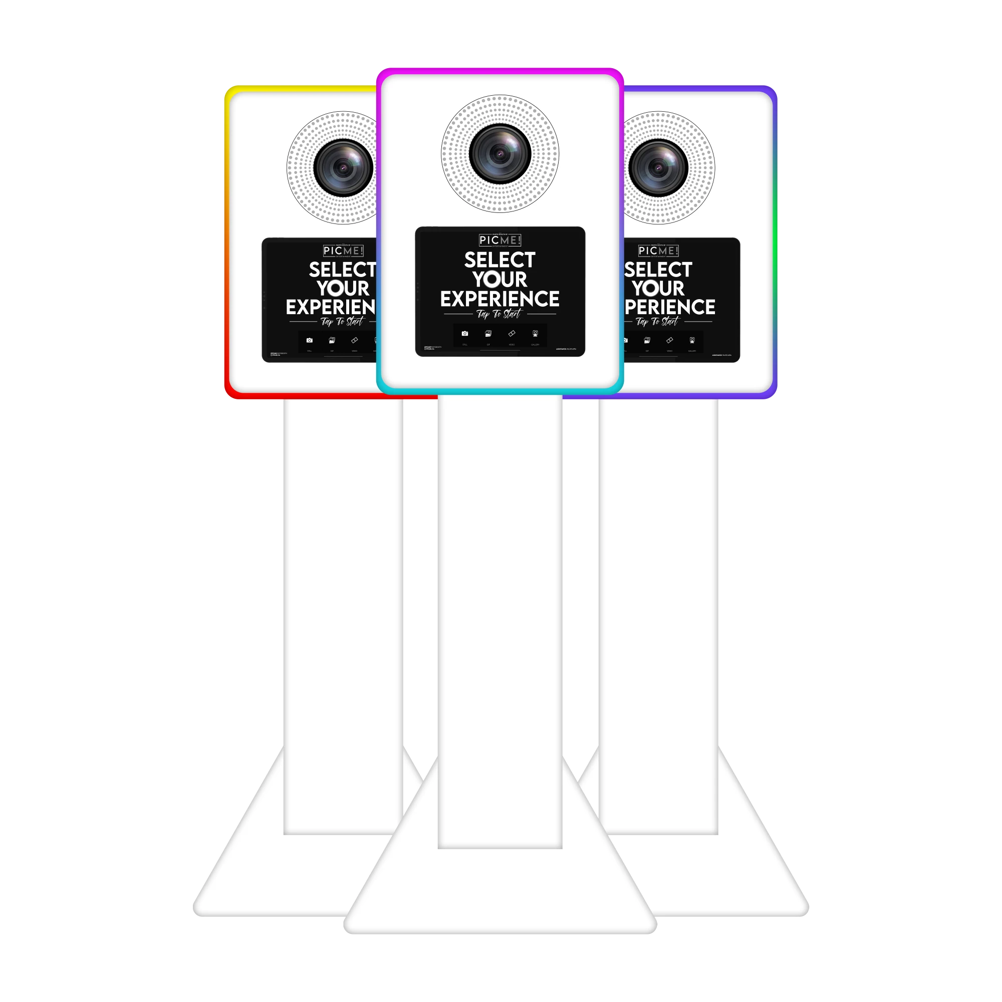 Three photo booths